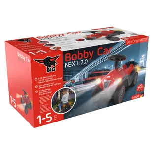 BIG Bobby Car Next 2.0 Czerwony Światła LED - Jeździki dla dzieci - miniaturka - grafika 12