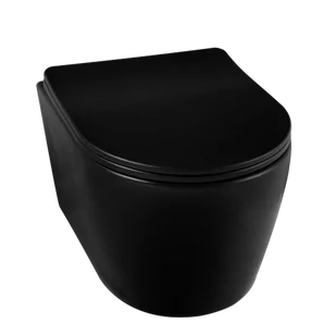 Balneo Miska podwieszana WC - LUXA czarna + deska wolnoopadająca B1-G0101020101-1 - Miski WC - miniaturka - grafika 1