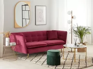 Sofy i kanapy - Beliani Sofa welurowa czerwona FREDERICA - miniaturka - grafika 1