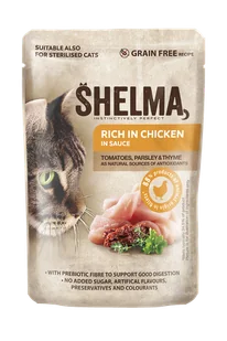 Bezzbożowa mokra karma dla kotów dorosłych z kurczakiem w sosie Shelma 85 g - Mokra karma dla kotów - miniaturka - grafika 1