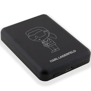 Karl Lagerfeld Powerbank indukcyjny KLPBM5KIOTTGK 5000mAh czarny/black NFT Outline Ikonik MagSafe - Powerbanki - miniaturka - grafika 6
