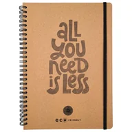 Notesy i bloczki - brulion na spirali ECO FRIENDLY 66B5 w kratkę - miniaturka - grafika 1