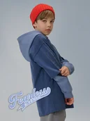 Koszulki dla chłopców - 4F T-shirt loose z nadrukiem chłopięcy - granatowy 158/164 (12-14 lat) - miniaturka - grafika 1