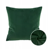 Poszewki na poduszki - Poszewka Butelkowa Zieleń 40X40 Na Poduszke Szafirowa Welurowa Duży Wybór - miniaturka - grafika 1