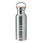 Butelki termiczne - Butelka termiczna  Dr.Bacty Iris 500 ml - srebrna- personalizowana grawerem - miniaturka - grafika 1