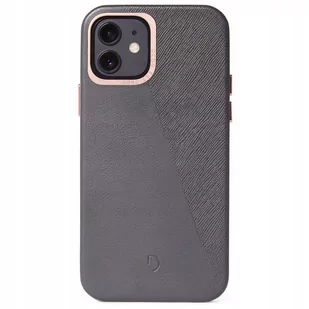 Decoded Back Cover Split Etui Skórzane do iPhone 12 Mini Anthracite IEODEDI12MGY - Etui i futerały do telefonów - miniaturka - grafika 2