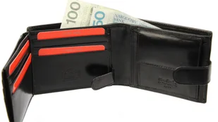 Portfel Męski Skórzany PIERRE CARDIN Skóra Licowa Duży Poziomy Z Zapinką Dwa Skrzydełka 324A - Portfele - miniaturka - grafika 9