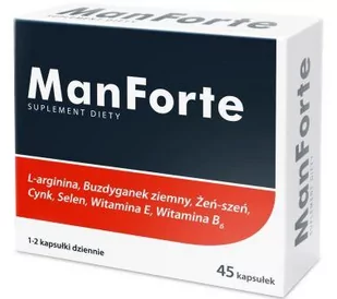 Aliness ManForte 45kaps. - Boostery testosteronu - miniaturka - grafika 1