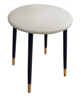 Taboret TRIX D18 wanilia podstawa czarna/złota - Taborety i hokery - miniaturka - grafika 1