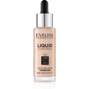 Eveline Cosmetics - Liquid Control HD Mattifying Drop Foundation - Podkład do twarzy - 002 - SOFT PORCELAIN - Podkłady do twarzy - miniaturka - grafika 1