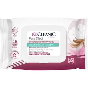 Cleanic chusteczki cera mieszana 20 szt + 1 Gratis - Chusteczki do demakijażu - miniaturka - grafika 2