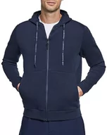 Bluzy męskie - Hackett London Męska bluza z kapturem Hs Travel HDY Fz, Niebieski (granatowy), XXL - miniaturka - grafika 1