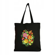 Torby i wózki na zakupy - Torba Na Ramię EKO bawełniana W Kwiaty Ozdobne - miniaturka - grafika 1