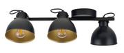 Lampy pozostałe - Sigma czarno-złote reflektorki w stylu loft MARS 3 32270 regulowana lampa sufitowa metalowe klosze 32270 - miniaturka - grafika 1