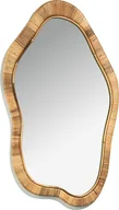 Lustra - Lustro ścienne Kobolo - LENI - z ramą wykonaną z plecionego rattanu - naturalny brąz - Asymetryczna duża nowoczesnaReplika acja Deco wyposażenie salonu - miniaturka - grafika 1