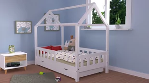 Łóżko Dziecięce Domek Z Materacem I Szufladą - Łóżka dla dzieci i młodzieży - miniaturka - grafika 1