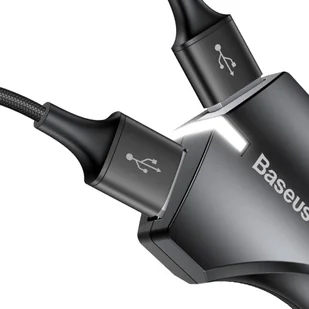 Baseus Small Rocket nowoczesna ładowarka samochodowa 2x USB QC 3.0 3A czarny (CCALL-RK01) - Ładowarki samochodowe - miniaturka - grafika 3