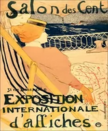 Plakaty - Galeria Plakatu, Plakat, Salon des Cent Exposition Internationale d&rsquo;affiches, Henri de Toulouse-Lautrec, 50x70 cm - miniaturka - grafika 1