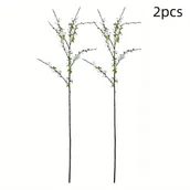 Inne - TEMU 2 szt., Sztuczne Kwiaty Wierzby Śnieżnej, Dekoracje Świąteczne, Dekoracje Stołowe, Dekoracje Kuchenne I Sypialniane, Dekoracje Zaręczynowe I - miniaturka - grafika 1