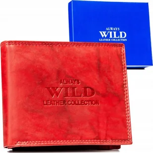 Always Wild Duży, skórzany portfel męski w orientacji poziomej - Always Wild NoSize - Portfele - miniaturka - grafika 1