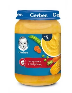 Gerber Zupka Jarzynowa z cielęciną po 5 miesiącu 190 g - Dania dla dzieci - miniaturka - grafika 1