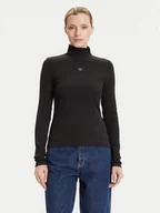 Swetry damskie - Calvin Klein Jeans Golf LV047D203G Czarny Slim Fit - miniaturka - grafika 1