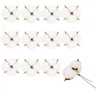 Ozdoby bożonarodzeniowe - Bawełna kwiaty 12 szt. ozdoby świąteczne na druciku dekoracja do stroika - miniaturka - grafika 1