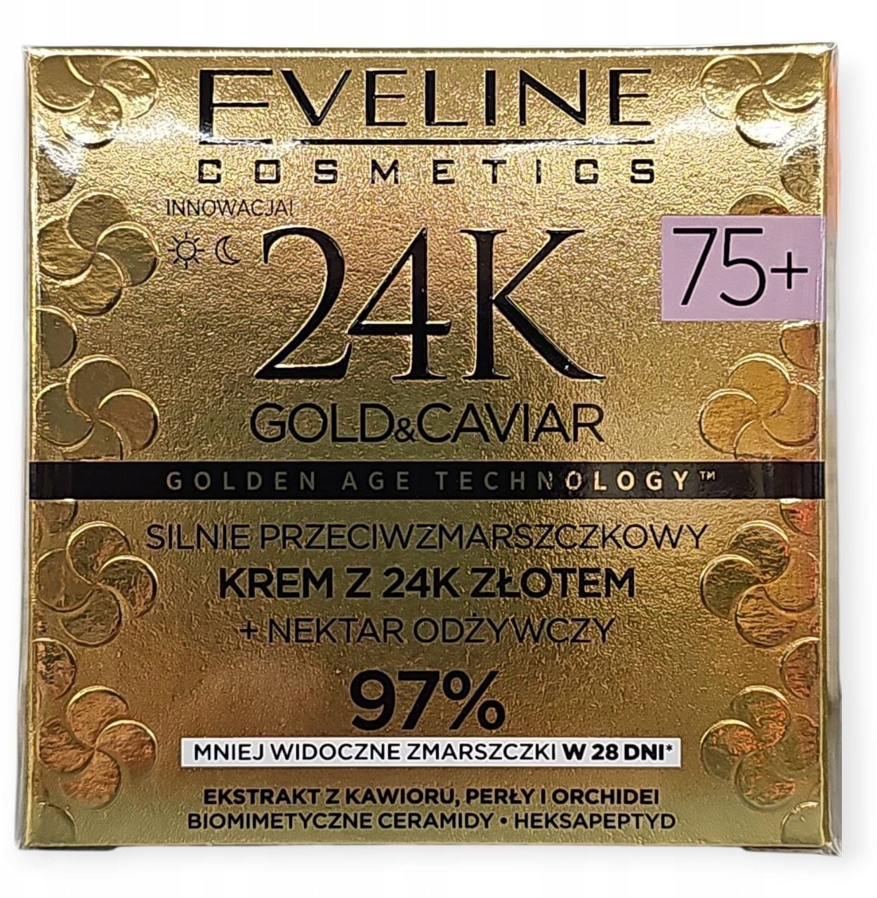 Eveline 24K Gold&Caviar Krem 75+ dzień/noc 50ml