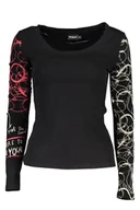 Koszulki i topy damskie - DESIGUAL DAMSKA KOSZULKA Z DŁUGIM RĘKAWEM CZARNA - miniaturka - grafika 1