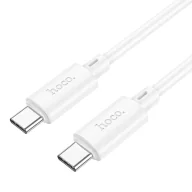 Kable USB - Kabel USB Hoco HOCO kabel Typ C do Typ C PD 3A 60W X88 1 m biały - miniaturka - grafika 1