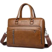 Torby na laptopy - Torba na laptopa BALTAN Office 15.6 cali Jasnobrązowy - miniaturka - grafika 1