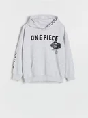 Bluzy dla chłopców - Reserved - Bluza oversize One Piece - jasnoszary - miniaturka - grafika 1