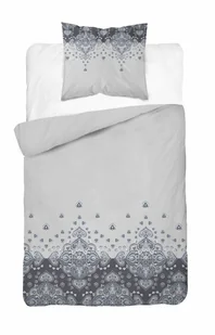 Pościel 140x200 Biała z ornamentem – orientalny paisley, 100% bawełna - Pościel - miniaturka - grafika 1