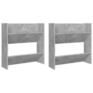 vidaXL Półki ścienne na buty 2 szt., szare, 60x18x60 cm, płyta wiórowa - Szafki na buty - miniaturka - grafika 1