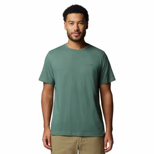 Męska koszulka Columbia Thistletown Hills™ Short Sleeve stone green heather - L - Koszulki męskie - miniaturka - grafika 1