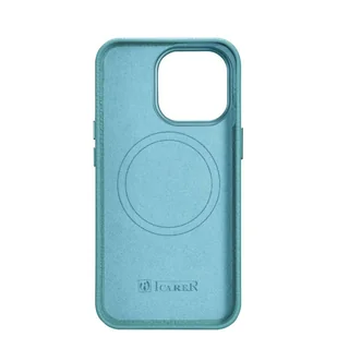 iCarer Litchi Premium Leather Case skórzane etui iPhone 14 Pro Max magnetyczne z MagSafe zielony (WMI14220712-GN) - Etui i futerały do telefonów - miniaturka - grafika 3