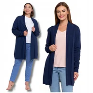 Swetry damskie - ELEGANCKI KARDIGAN DŁUGI SWETER DAMSKI KLASYCZNA NARZUTKA GŁADKA MORAJ L/XL - miniaturka - grafika 1