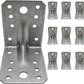 Zawiasy, okucia i inne akcesoria - Wytrzymałe, ocynkowane stalowe wsporniki narożne, 40 x 40 x 40 mm, grubość 1,5 mm, opakowanie 10 sztuk, odporne na rdzę, łatwe w montażu - miniaturka - grafika 1