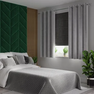 VELVI Zasłona gotowa na przelotkach, szerokość 140 x wysokość 160cm, kolor 005 jasny szary VELVI0/ZGP/005/140160/1 - Zasłony - miniaturka - grafika 1