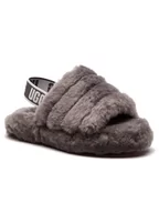 Kapcie damskie - Ugg Australia Kapcie K Fluff Yeah Slide 1098494K Szary - miniaturka - grafika 1