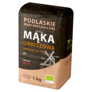 Podlaskie Mąki Ekologiczne Mąka orkiszowa Chlebowa Bio 1 kg - Chleb - miniaturka - grafika 2