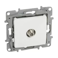 Legrand Gniazdo antenowe TYP F-F końcowe NILOE 2 Biały 764549 - Gniazdka elektryczne - miniaturka - grafika 1