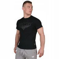 Koszulki męskie - Beltor Koszulka Męska Black On Black T-shirt Sportowy Rozmiar L Bawełna - miniaturka - grafika 1