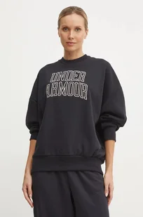 Under Armour bluza Icon HWT Terry damska kolor czarny z aplikacją 1386493 - Bluzy damskie - miniaturka - grafika 1