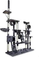 Drapaki dla kotów - Bituxx CIEMNO-SZARY DRAPAK W ŁAPKI DLA KOTA KOTÓW XXL DRZEWKO DOMEK HAMAKI TUBY - miniaturka - grafika 1