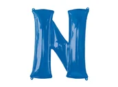 Balony i akcesoria - AMSCAN Balon foliowy niebieska litera N - 60 x 81 cm - 1 szt. 3542701 - miniaturka - grafika 1