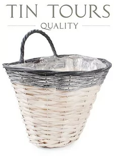 WIKLINOWY KWIETNIK NA ŚCIANĘ Z FOLIĄ 28x19x20/24 cm - Kwietniki WIKLINOWY KWIETNIK NA ŚCIANĘ Z FOLIĄ 28x19x20/24 cm - Kwietniki - miniaturka - grafika 1