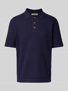 Koszulka polo o kroju regular fit z haftem angielskim model ‘MOON’ - Koszulki męskie - miniaturka - grafika 1