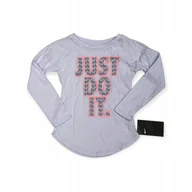 Bluzki damskie - Bluzka dziewczynka długi rękaw NIKE 3/4 lata - miniaturka - grafika 1