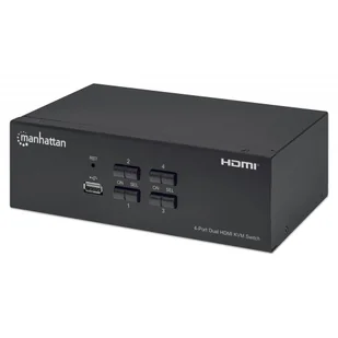 Manhattan Przełącznik KVM 4/1 HDMI USB 4K 30Hz | 153539 - Przełączniki KVM - miniaturka - grafika 2